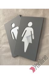 Büyük Boy Mat Antrasit WC Levhası