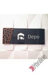 Wooden Serisi Depo Kapı İsimliği