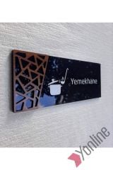 Wooden Serisi Yemekhane Kapı İsimliği
