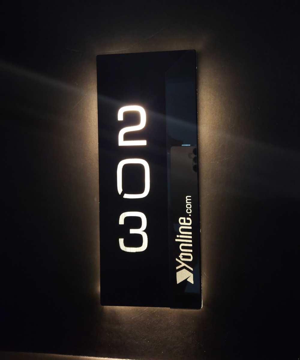 Diamond Onix Series Işıklı Otel Kapı Numarası