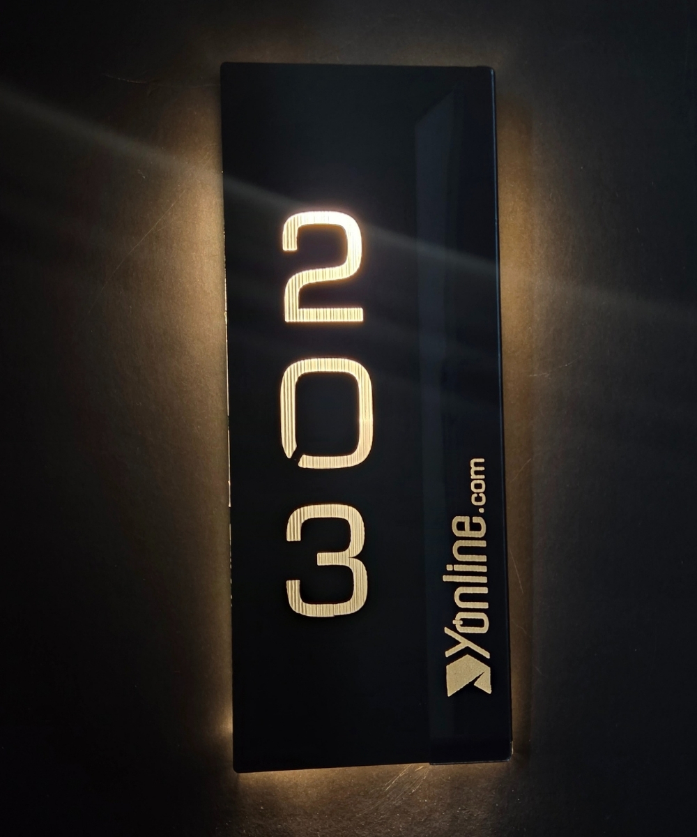 Diamond Onix Series Işıklı Otel Kapı Numarası