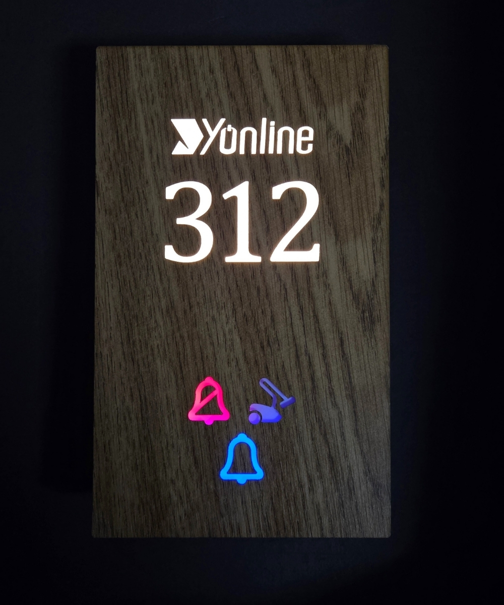 DND Wooden Series Işıklı Otel Kapı Numarası