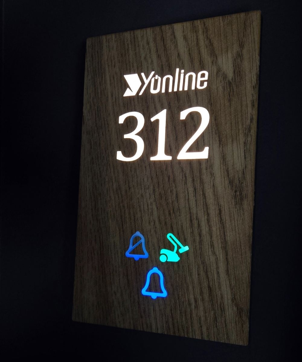 DND Wooden Series Işıklı Otel Kapı Numarası