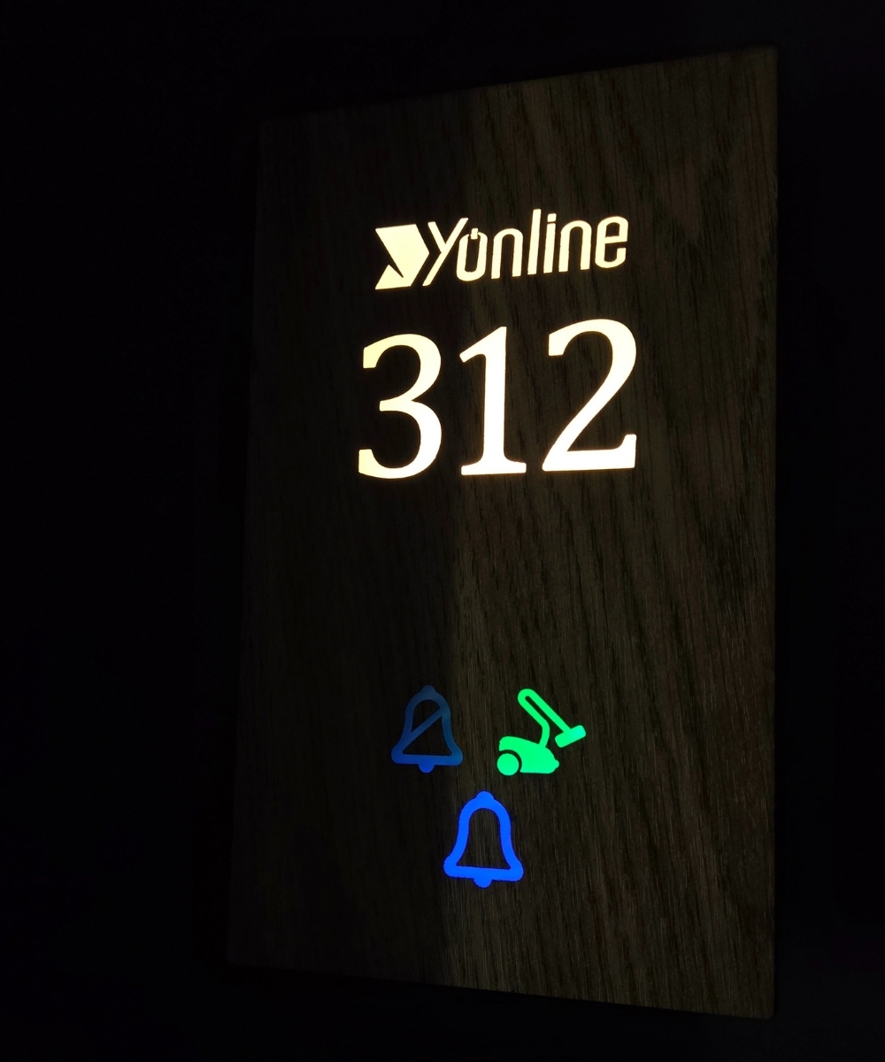 DND Wooden Series Işıklı Otel Kapı Numarası