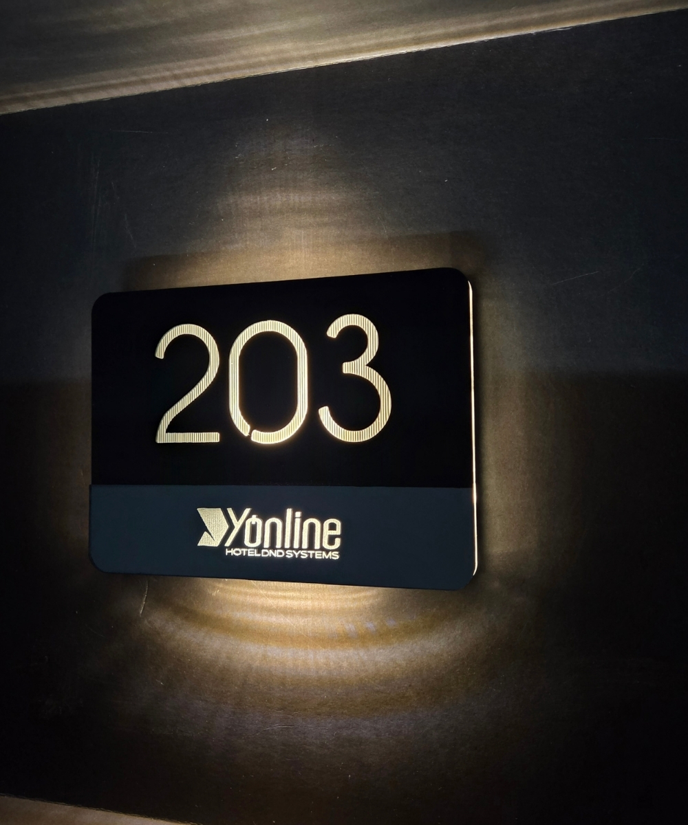 Diamond Mirror Series Işıklı Otel Kapı Numarası