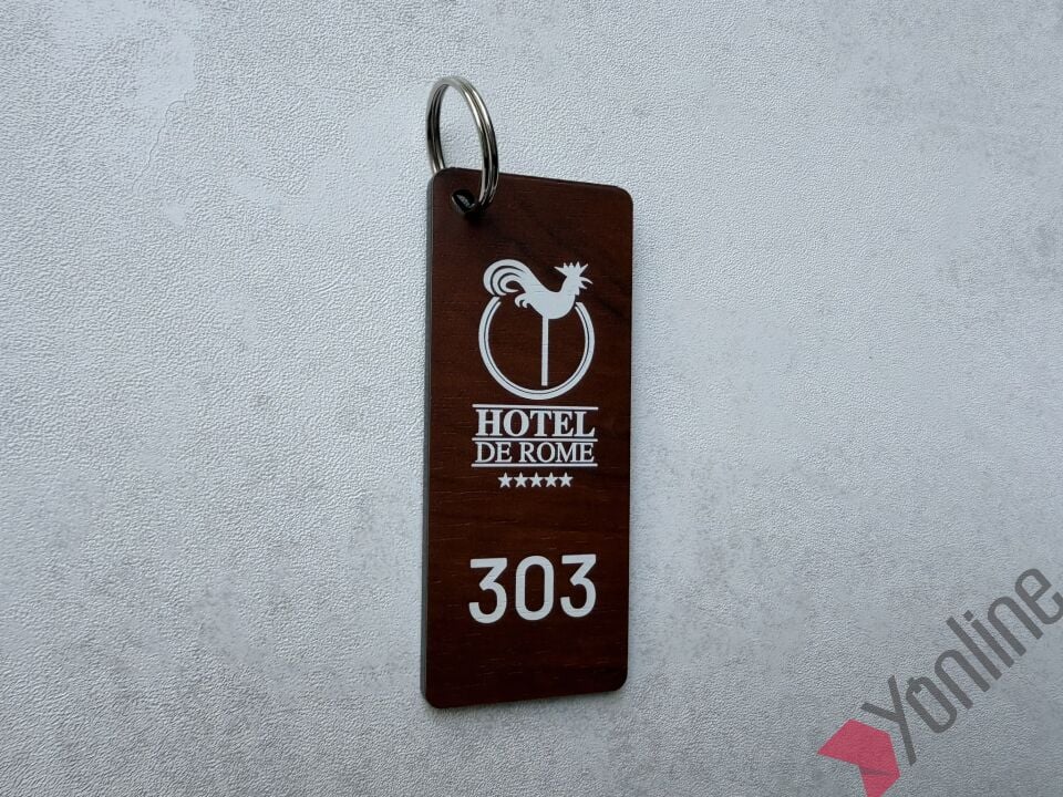 Ceviz Logolu Otel Anahtarlığı