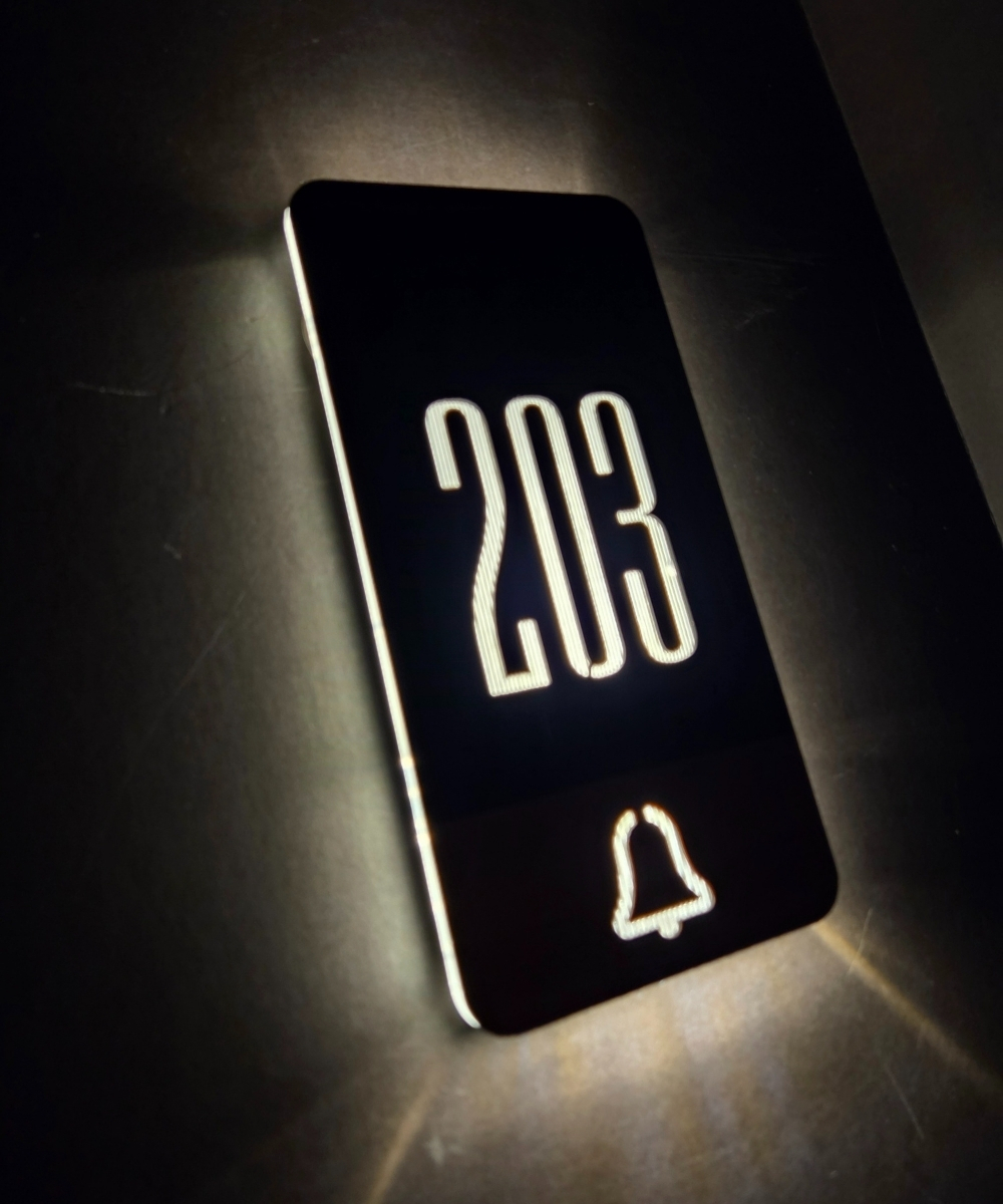 Diamond Wooden Series Işıklı Otel Kapı Numarası