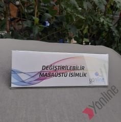 Çift Yönlü Değiştirilebilir Masaüstü İsimlik