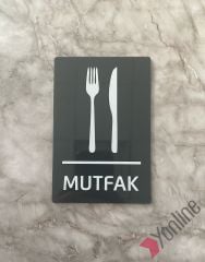 Basic Antrasit Mutfak Kapı İsimliği