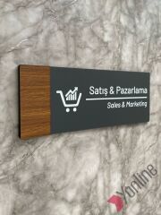  Wooden Serisi Satış & Pazarlama Kapı İsimliği