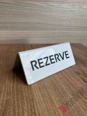 Beyaz Çift Yönlü Rezerve Masaüstü İsimlik