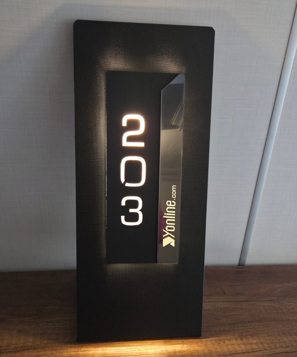 Diamond Onix Series Işıklı Otel Kapı Numarası