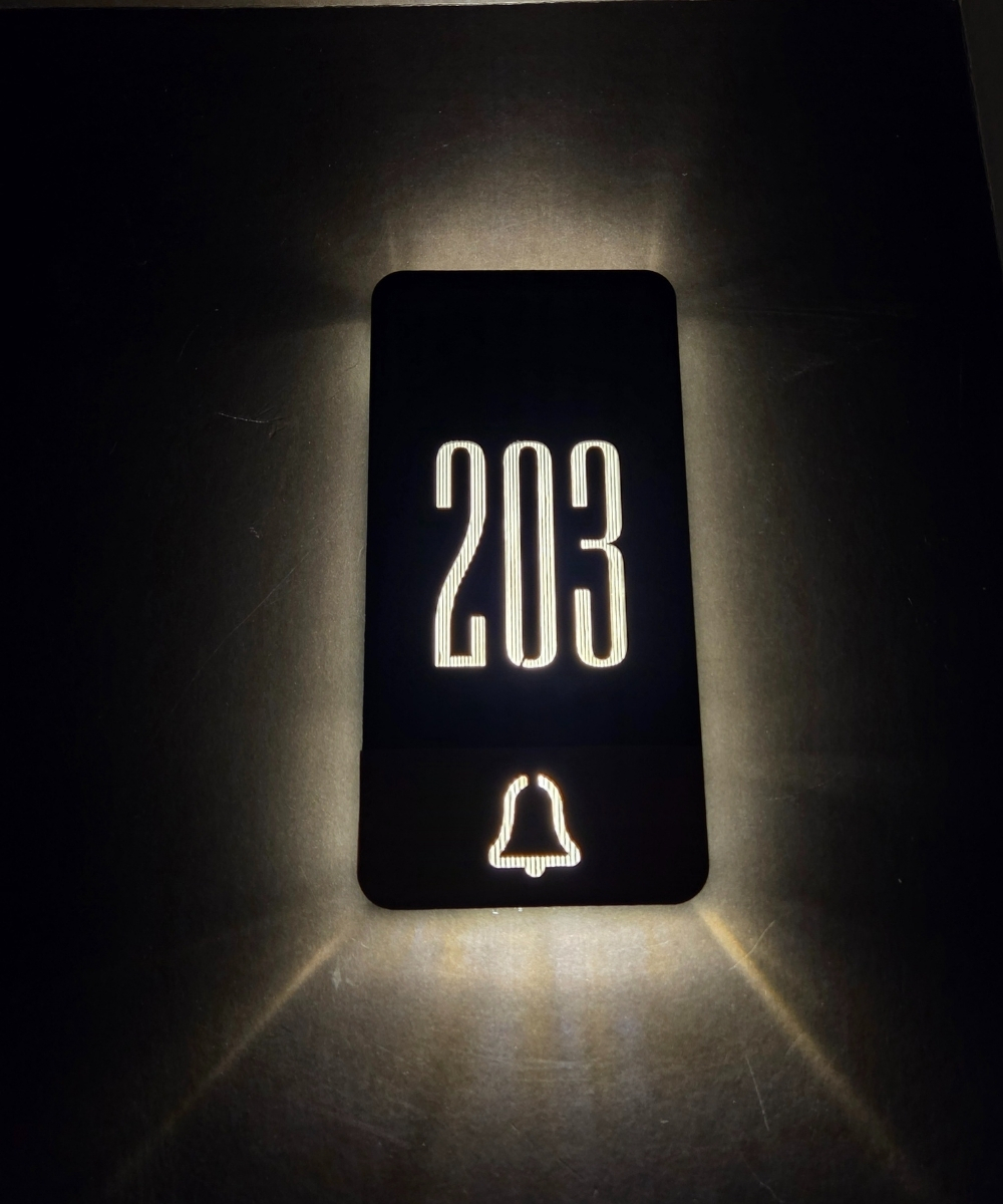 Diamond Wooden Series Işıklı Otel Kapı Numarası