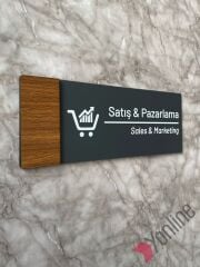  Wooden Serisi Satış & Pazarlama Kapı İsimliği